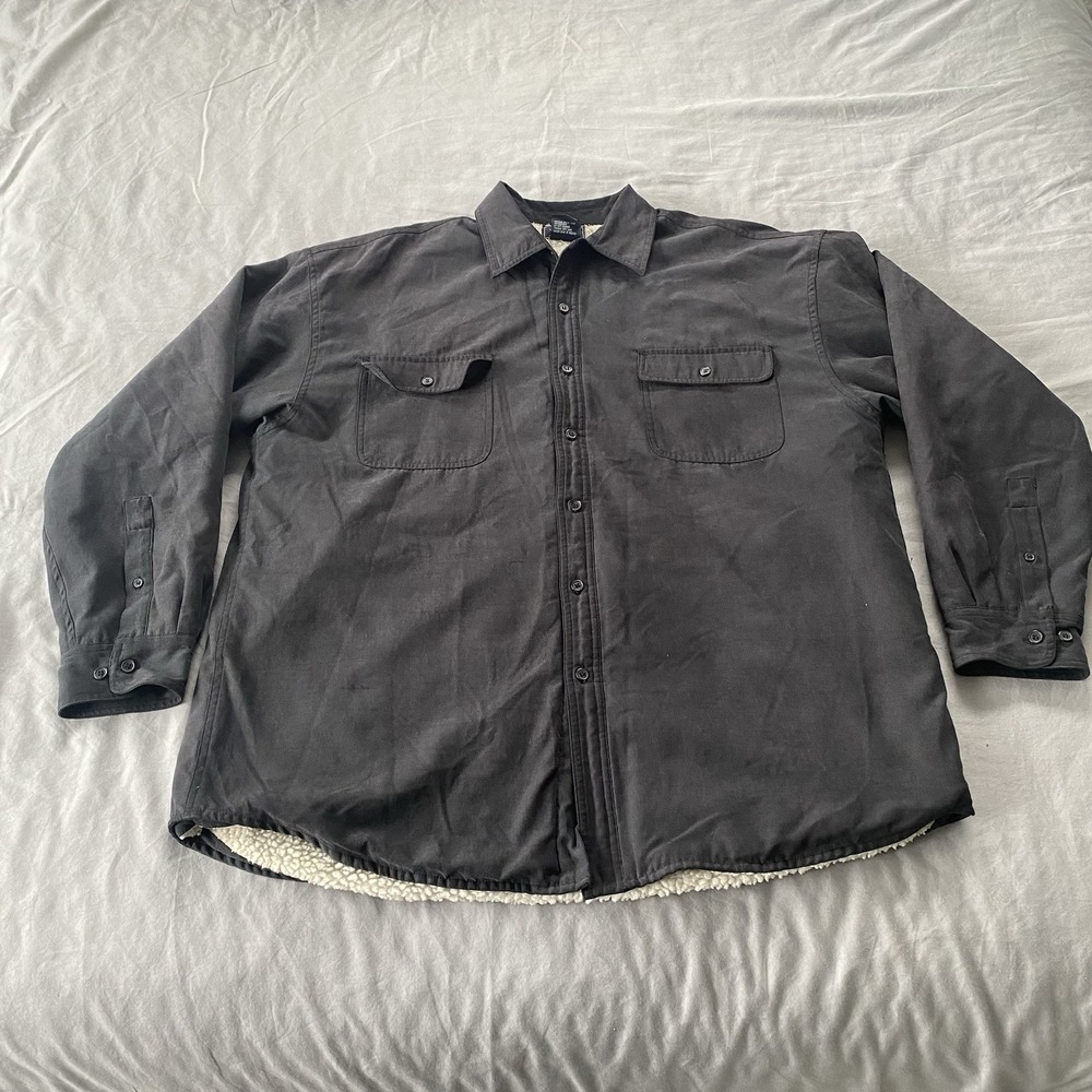 Vintage 90s Route 66 Men's Fleece Lined Jacket Size XL Black Heavy